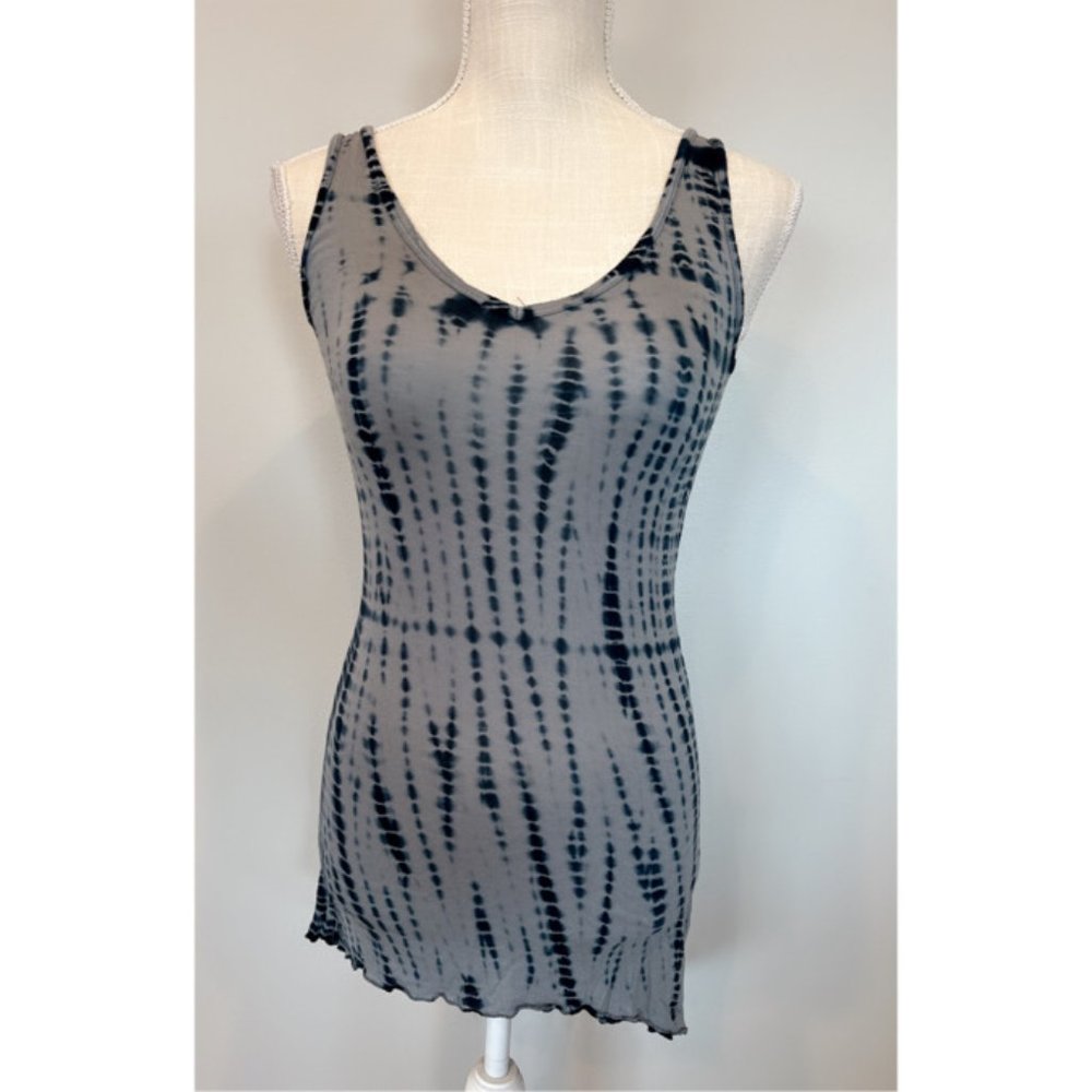 NWT Signorelli Blue Gray Tie Dye Tank Dress Size M